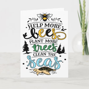 Tag des Erdquotats Helfen Bienen Pflanzen Bäume Sä Karte