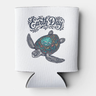 Tag des Erdschildkröte Vintage Stempel Shirt Desig Dosenkühler