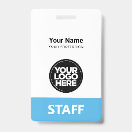 Tag des Firmenlogos für hellblaue Mitarbeiter Ausweis