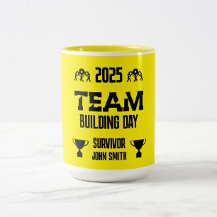 Tag des Gebäude der Unternehmensteams Zweifarbige Tasse