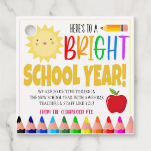 Tag des Geschenkes für das schöne Schuljahr Geschenkanhänger