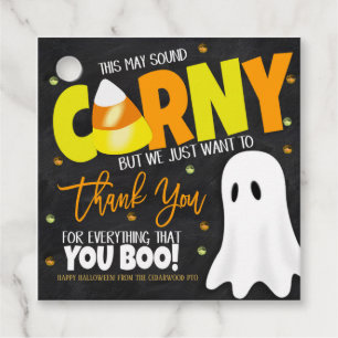 Tag des Geschenkes "Holloween Candy Corn" Geschenkanhänger