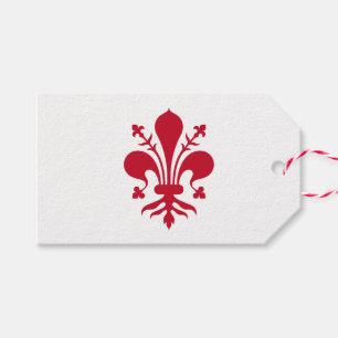 Tag des Geschenkes mit der Fahne von Florenz, Ital Geschenkanhänger