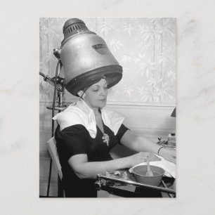 Tag des Glamours Vintag Beauty Parlor New York Cit Postkarte