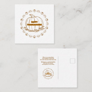 Tag des glücklichen Dankes Mitteilungskarte