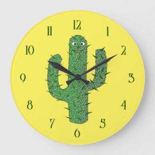 Tag des glücklichen Toten Kakteen Große Wanduhr
