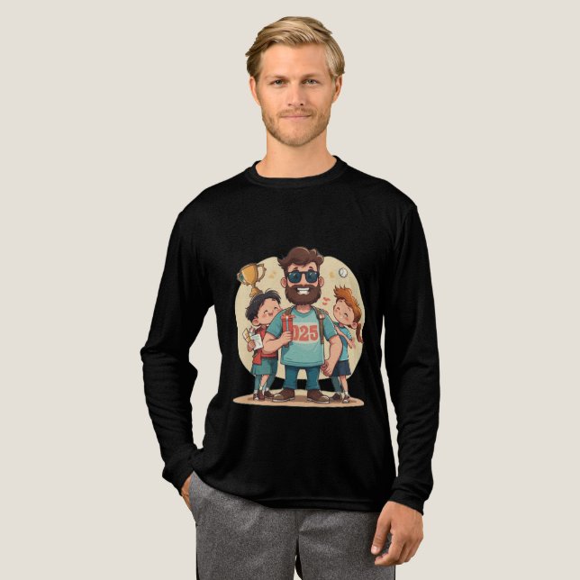 Tag des glücklichen Vaters 2025 Tri-Blend Shirt (Volle Vorderseite)