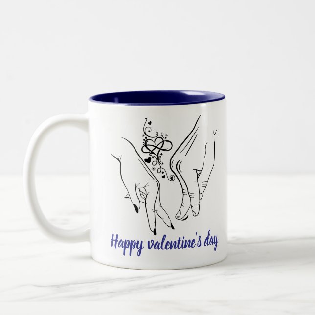 Tag des Glücks Zweifarbige Tasse (Links)
