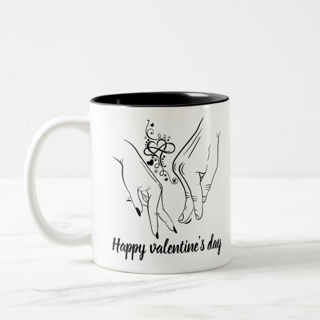 Tag des Glücks Zweifarbige Tasse (Links)