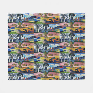 Tag des Gottes durch Paul Gauguin polynesische Kul Fleecedecke
