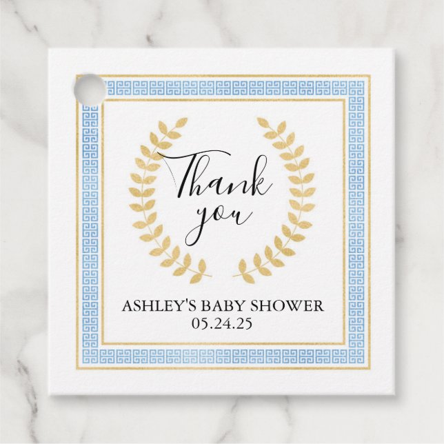 Tag des griechischen Toga-Gastgeschenks Geschenkanhänger (Vorderseite)