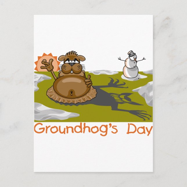 Tag des Groundhogs Postkarte (Vorderseite)