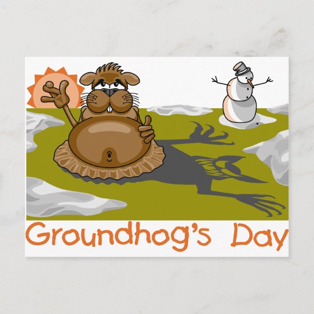 Tag des Groundhogs Postkarte (Vorderseite)