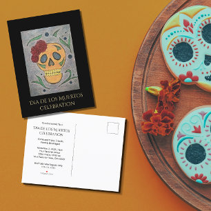 Tag des Halloween-Party des Toten Zuckerschädels Einladungspostkarte