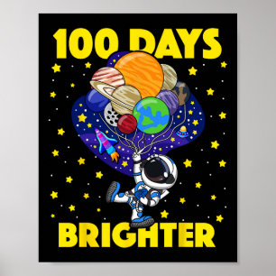 Tag des helleren 100. Schulastronauten Poster