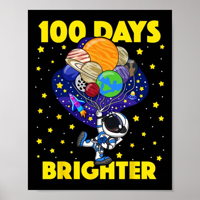 Tag des helleren 100. Schulastronauten Poster (Vorne)