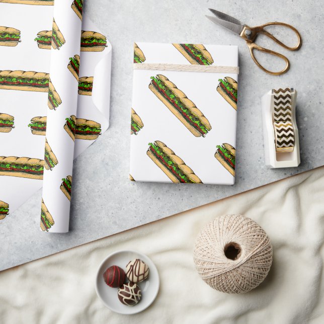 Tag des Hoagie-Essens Geschenkpapier (Kunsthandwerk)