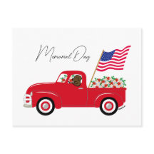 Tag des Labrador Red Truck Memorial Day