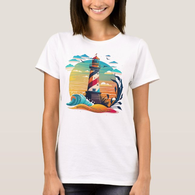 Tag des Leuchtturms T-Shirt (Vorderseite)