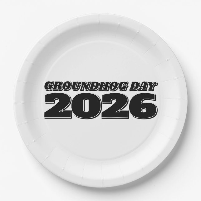 Tag des Murmeltiers 2026 Pappteller (Vorderseite)