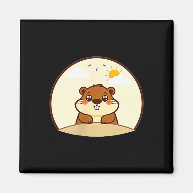 Tag des Murmeltiers Emblem  Magnet (Vorne)