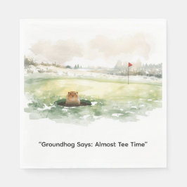 Tag des Murmeltiers Golfspieler Winter Golf Urlaub Serviette
