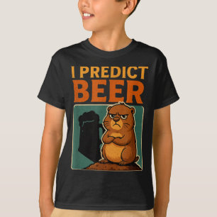 Tag des Murmeltiers Ich sage Bier voraus mürrische T-Shirt
