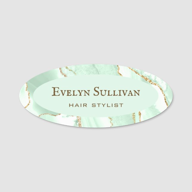 Tag des Namens des Green Agate Namensschild (Vorderseite)