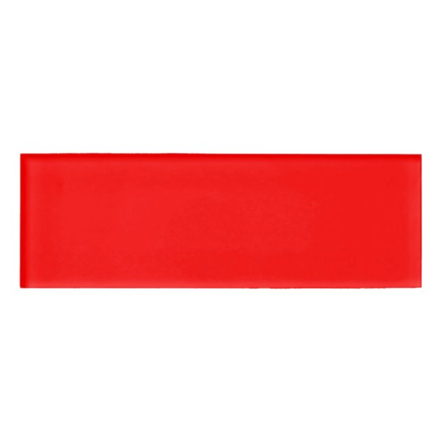 Tag des Namens Red Rectangle Namenschild (Vorderseite)