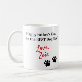 Tag des personalisierten Vaters vor dem Hund Kaffeetasse