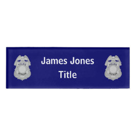 Tag des Polizeibeamten Namenschild