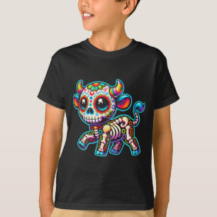 Tag des Regierungsbüros Zucker-Schädel-Stier-Spaß T-Shirt