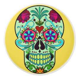 Tag des Schädelknochens des Toten Zucker Keramikknauf