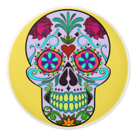 Tag des Schädelknochens des Toten Zucker Keramikknauf