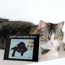 Tag des schwarzen Katzen-Vaters Karte