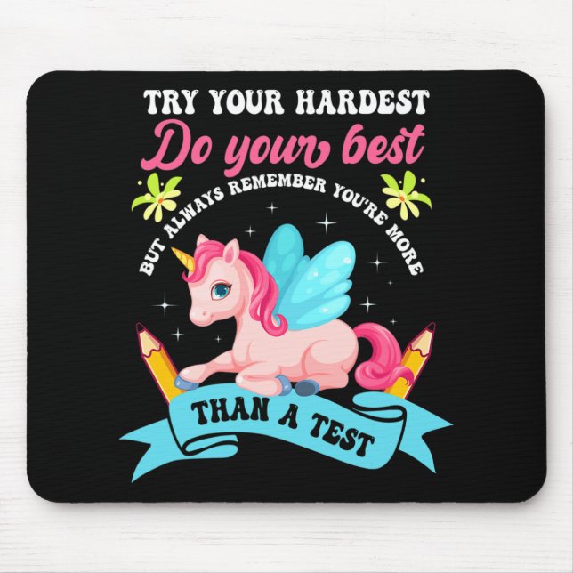 Tag des Shirts Einhorntest Mousepad (Vorne)