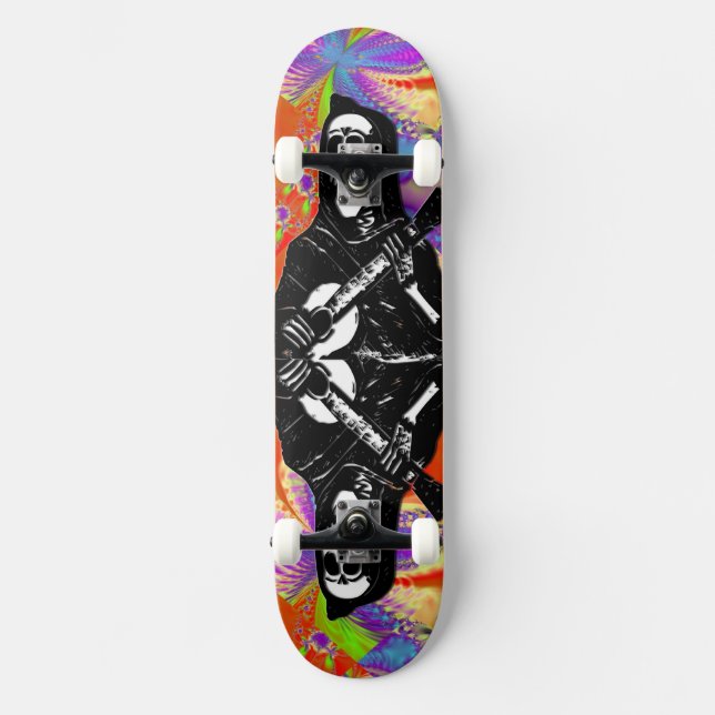 Tag des Skate des Toten Skeletts Skateboard (Vorderseite)