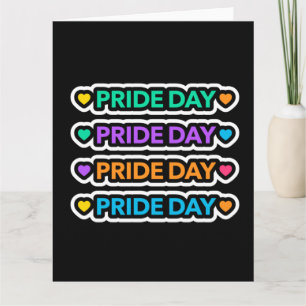Tag des Stolzes. LGBT+Stolz. Regenbogenherz. Karte