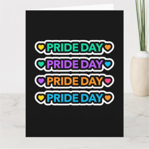 Tag des Stolzes. LGBT+Stolz. Regenbogenherz. Karte