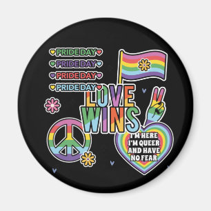 Tag des Stolzes. Liebe gewinnt. Ich bin que und ha Magnet