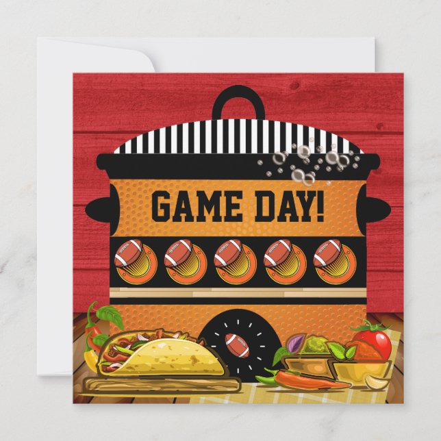 TAG DES TAGES DES TACO-FUSSBALLS EINLADUNG (Vorderseite)