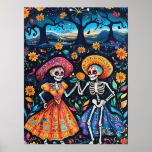 Tag des toten bunten Designs Poster