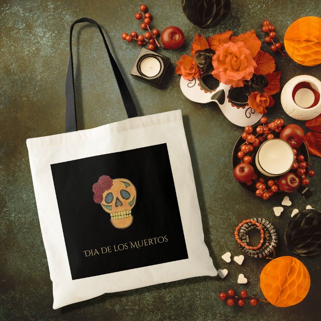 Tag des toten Halloween Gothic Sugar Skull Tragetasche (Von Creator hochgeladen)