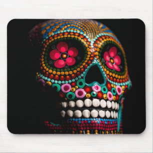 Tag des Toten Halloween Niedlicher bemalter Schäde Mousepad