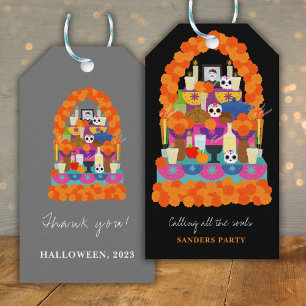 Tag des toten Halloween-Party Geschenkanhänger