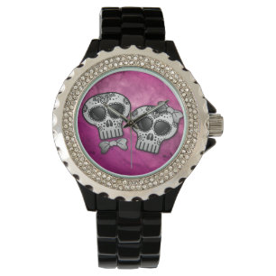 Tag des Toten Halloween Skull Dia de los Muertos Armbanduhr