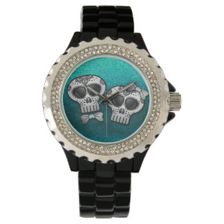 Tag des Toten Halloween Skull Dia de los Muertos Armbanduhr