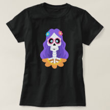 Tag des toten Halloween-Sugar-Schädel-T - Shirt
