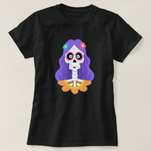 Tag des toten Halloween-Sugar-Schädel-T - Shirt
