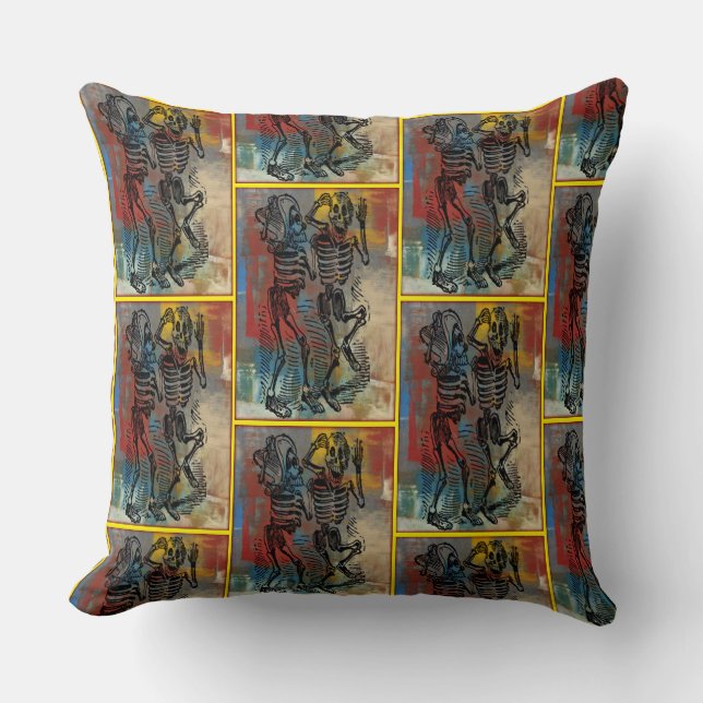 Tag des Toten Kissens - Jose Posada Kissen (Vorderseite)